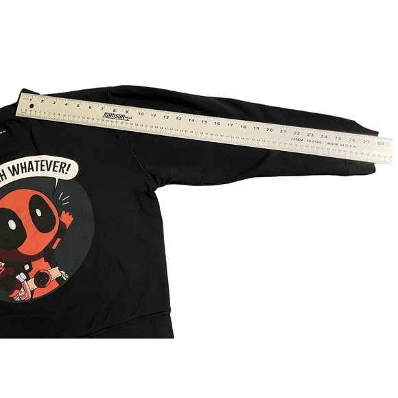 Marvel Deadpool Yeah Sure Whatever Junior M Kawaii Long Sleeves Pullover Sweater - Picture 4 of 8